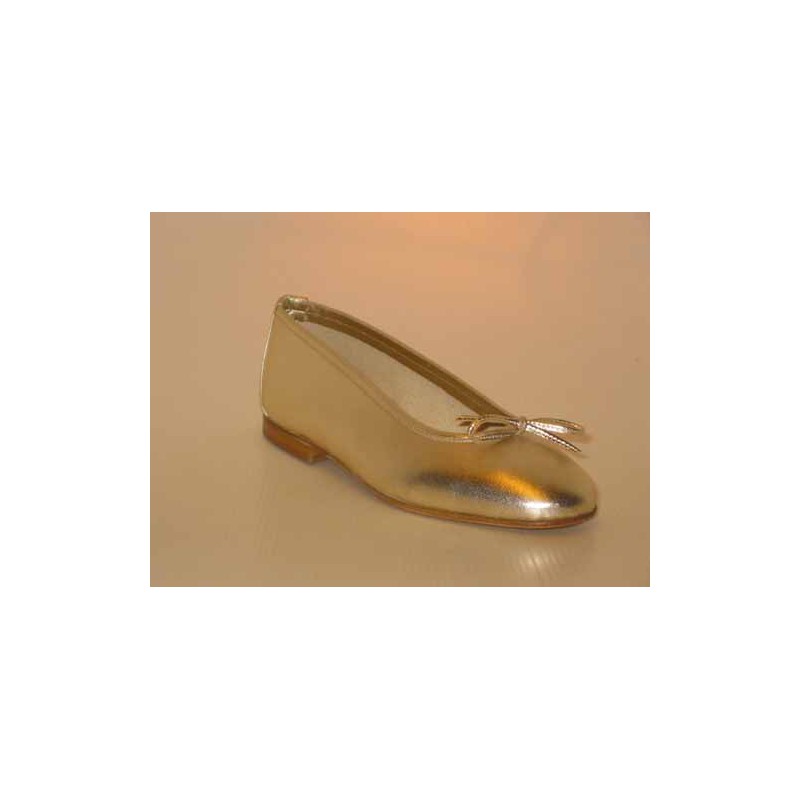 Ballerina in pelle colore platino -  