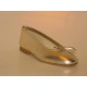 Woman's ballerina with bow in platinum leather heel 1