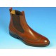 Herrenstiefelette mit Gummibändern und Broguemuster aus hellbraunem Leder - Verfügbare Größen:  37, 40, 43, 44, 45, 52
