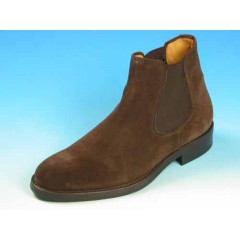 Botines para hombre con elasticos en gamuza marron - Tallas disponibles:  40, 44