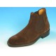Men's ankle boot with elastic bands in brown suede