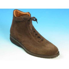 Men's laced ankle shoe in brown suede - Available sizes:  36, 40, 41, 42, 43