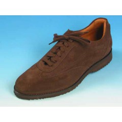 Zapato para hombre con cordones en daim marron - Tallas disponibles:  36, 40, 44