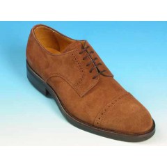 Herrenderbyschuh mit Schnürsenkeln aus braunem Wildleder - Verfügbare Größen:  39, 40, 41, 42, 43, 50, 52, 54