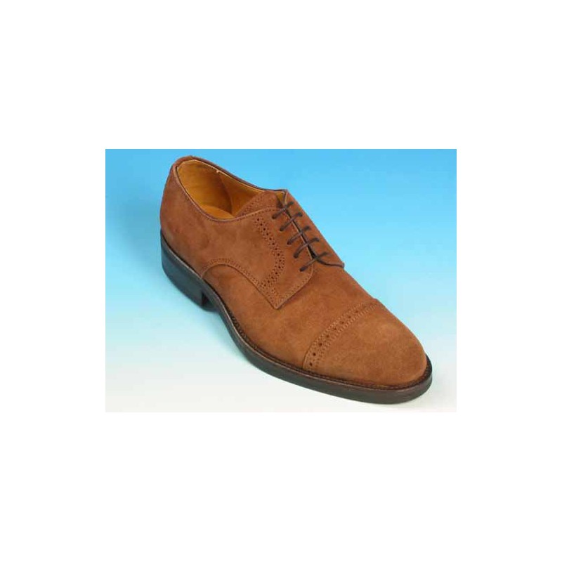Men's laced sports shoe in brown suede - Available sizes:  39, 40, 41, 42, 43, 50, 52, 54
