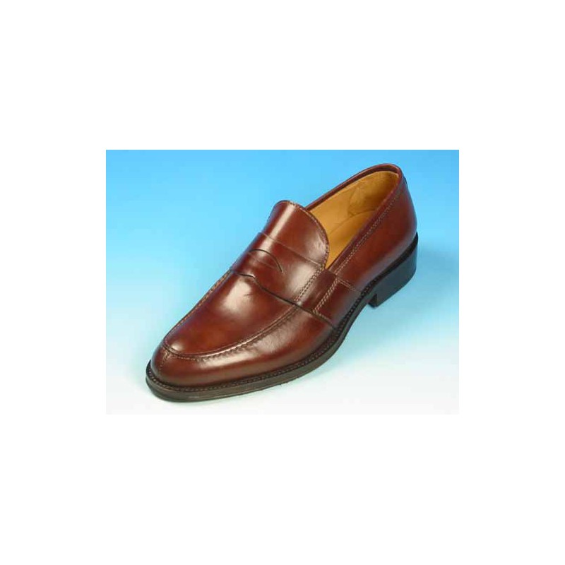 Mocasino elegante para hombre en piel marron - Tallas disponibles:  40, 50, 52, 53, 54