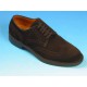 Chaussure derby à lacets pour hommes avec bout Brogue en daim marron