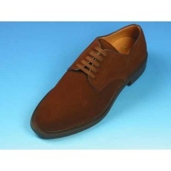 Men's derby lace-up shoe in brown suede - Available sizes:  40, 44