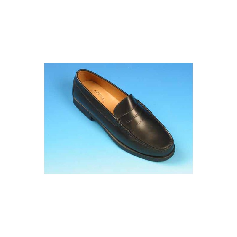 Mocasino elegante para hombre en piel negra - Tallas disponibles:  42