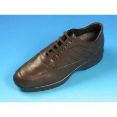 Men's laced shoe in brown leather - Available sizes:  36
