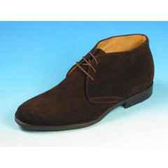 Polacchino stringato da uomo in camoscio marrone scuro - Misure disponibili: 40, 44