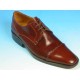 Chaussure derby à lacets avec bout droit pour hommes en cuir marron - Pointures disponibles:  43, 44, 45, 50, 51, 52, 53, 54