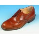 Zapato derby con cordones y puntera para hombres en piel color cuero