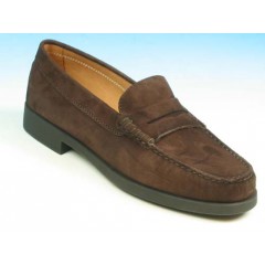 Mocassino da uomo in camoscio marrone - Misure disponibili: 40, 41