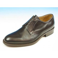 Chaussure derby à lacets pour hommes en cuir marron foncé - Pointures disponibles:  40, 41