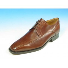 Zapato derby clasico con cordones para hombre en piel marron - Tallas disponibles:  44, 52, 53, 54