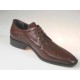 Zapato derby con cordones para hombre en piel marron - Tallas disponibles:  50