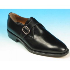 Scarpa elegante con fibbia da uomo in pelle nera - Misure disponibili: 40, 44, 51, 52