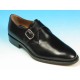 Men's elegant shoe with buckle in black leather