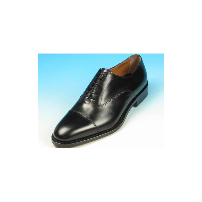 Scarpa oxford stringata da uomo con puntale in pelle nera - Misure disponibili: 51, 52