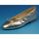 Bailarina para mujer con moño en piel color plateado tacon 1 - Tallas disponibles:  32