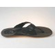 Chanclas de dedo para hombre en piel estampada de color negro - Tallas disponibles:  47