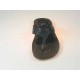 Infradito pelle stampato cocco nero -  