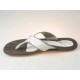 Mule entredoigt pour hommes en cuir imprimé blanc - Pointures disponibles:  47