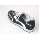 Men's sports shoe with laces in black suede and white leather - Available sizes:  36, 40, 45