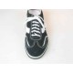 Men's sports shoe with laces in black suede and white leather - Available sizes:  36, 40, 45