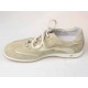Stringata sportiva camoscio e pelle beige -  