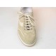 Stringata sportiva camoscio e pelle beige -  