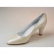 Woman's pump in pearly ivory leather heel 7 - Available sizes:  46