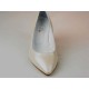 Woman's pump in pearly ivory leather heel 7 - Available sizes:  46