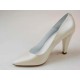 Damenpump aus geperltem elfenbeinfarbigem Leder Absatz 9 - Verfügbare Größen:  31, 44, 46