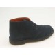 Men's sportive laced ankle shoe in blue suede - Available sizes:  36, 40