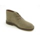 Men's sportive laced ankle shoe in beige suede - Available sizes:  36, 45