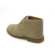 Men's sportive laced ankle shoe in beige suede - Available sizes:  36, 45