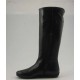 Bottes pour femmes avec fermeture éclair en cuir noir talon compensé 1 - Pointures disponibles:  32