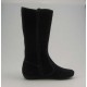 Botas con cremallera y flecos en gamuza negra cuña 1 - Tallas disponibles:  31