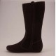 Botas con cremallera y flecos en gamuza marron cuña 1 - Tallas disponibles:  32