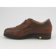 Zapato deportivo para hombres con cierre en velcro en nabuk color cuero y piel marron - Tallas disponibles:  36, 37