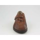 Zapato deportivo para hombres con cierre en velcro en nabuk color cuero y piel marron - Tallas disponibles:  36, 37