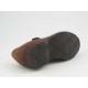Chaussure sportif pour hommes avec velcro en cuir nubuck brun et cuir marron - Pointures disponibles:  36, 37