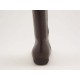 Bota para mujer con cremallera en piel marron cuña 1 - Tallas disponibles:  31, 32