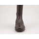Woman's boot with zipper in brown leather wedge heel 1 - Available sizes:  31, 32