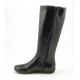 Bota para mujer con cremallera en piel negra cuña 1 - Tallas disponibles:  31, 32