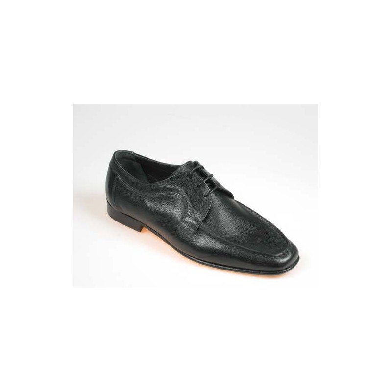 Zapato con cordones para hombre en piel negra - Tallas disponibles:  40, 41, 44, 52