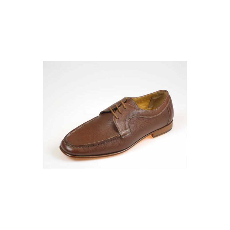 Scarpa stringata da uomo in pelle marrone - Misure disponibili: 39, 42, 43, 44, 45, 50, 52