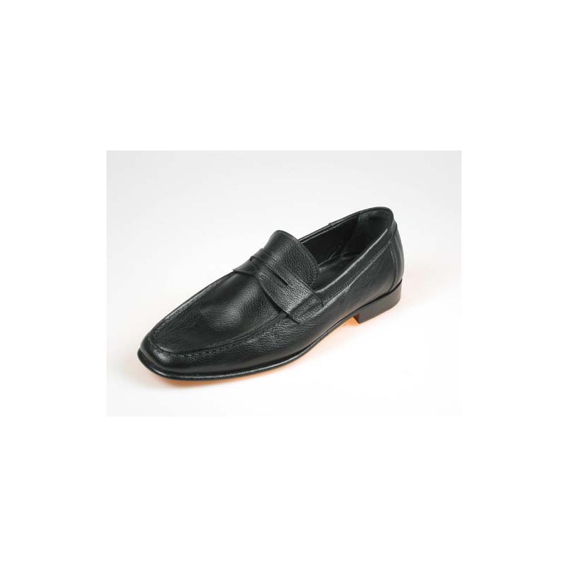Mocassin pour hommes en cuir noir - Pointures disponibles:  39, 44